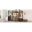 Ensemble de lit mezzanine avec bureau Zarae, tablettes de rangement, garde-robe et éclairage DEL-116085265