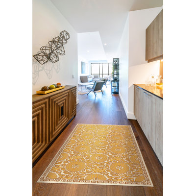 Alessandro Vinyl Floral Indoor Rug
