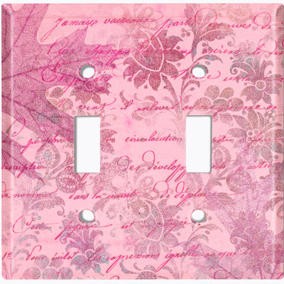 Patterned 2 - Gang Toggle Light Switch Standard Wall Plate