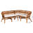 Charlles Polyester Blend Upholstered Rattan Bench