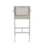 Tabourets 29,50 "avec cadre en aluminium antirouille argenté, ensemble de 2