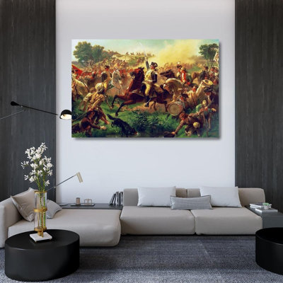 ArtDirect Leutze, Emanuel Gallery Wrapped Canvas Art Titled: Washington Rallying the Troops at Monmouth