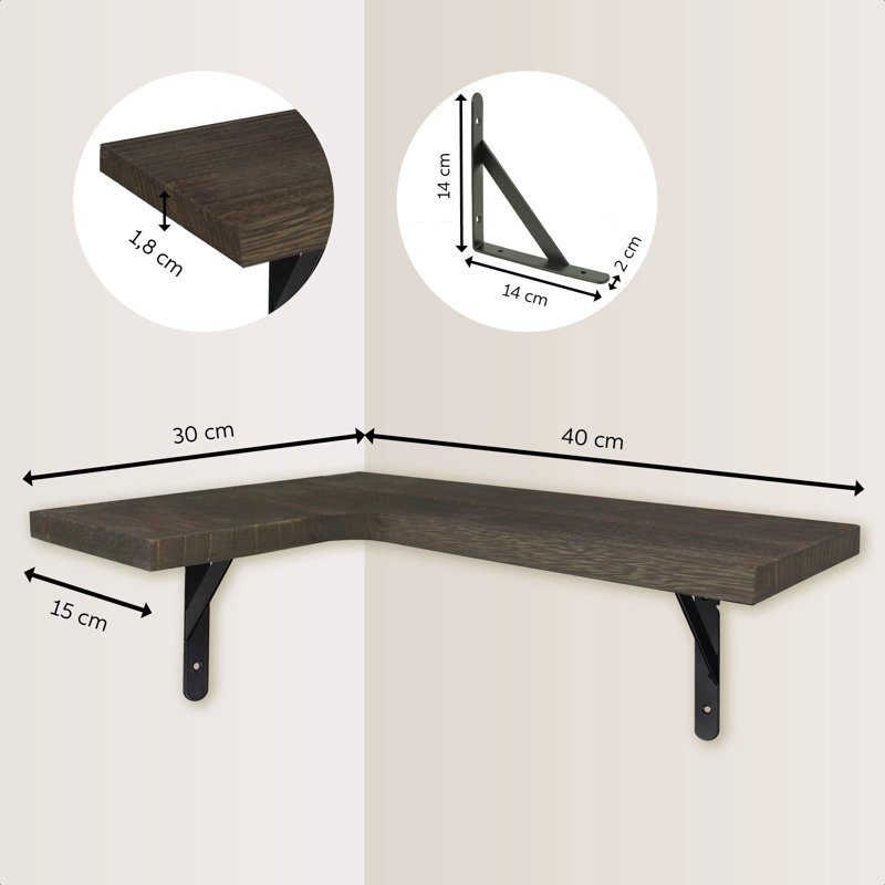 Macina 2 Piece Corner Shelf