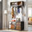 Stephaie 31.5" Wide Coat Rack, 4-in-1 Hall Tree with Bench and Shoe Storage for Entryway with Hooks