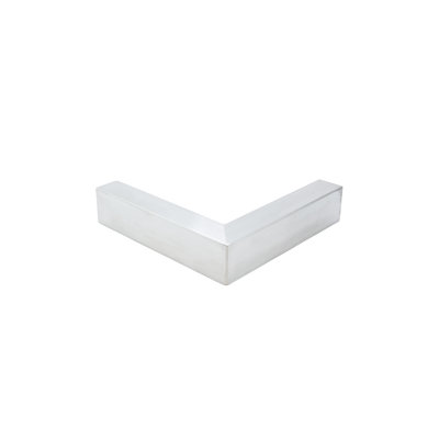 FHC CRVG7HBS V-Cut 11 Gauge Cap Rail with 90 Degree Horizontal Corner - Brushed Stainless