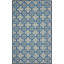 Tapis bleu crocheté à la main Childers-22211956