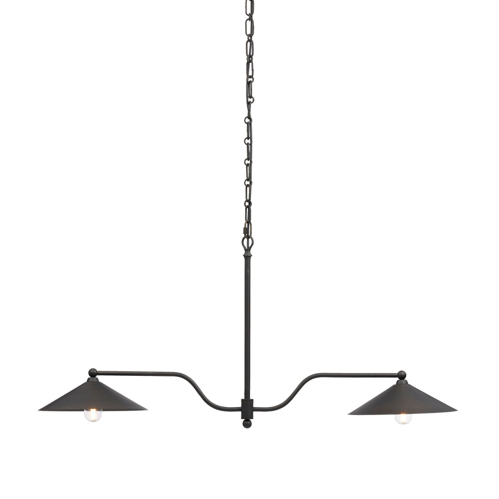 Brecken Linear Chandelier, Dark Bronze Iron