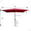 Parasol d'extérieur imperméable 6 x 9 pi avec manivelle et bouton poussoir inclinable-1491699522