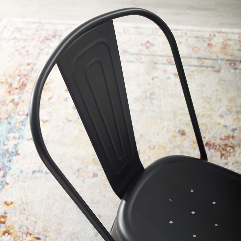 Chaise bistro Promenade par Modway, Noir
