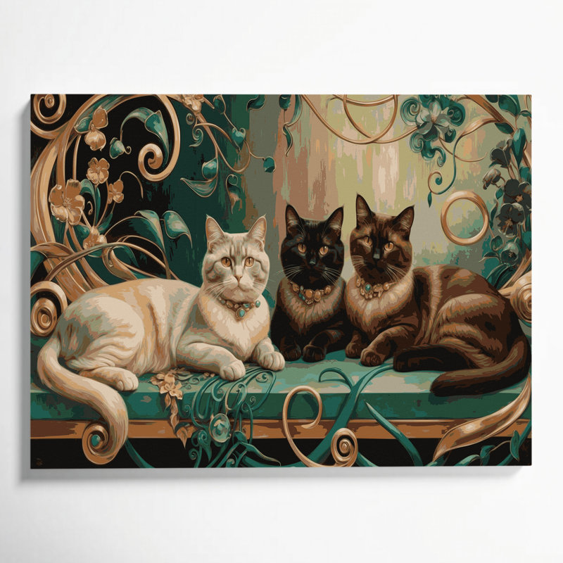 Art mural sur toile chats birmans