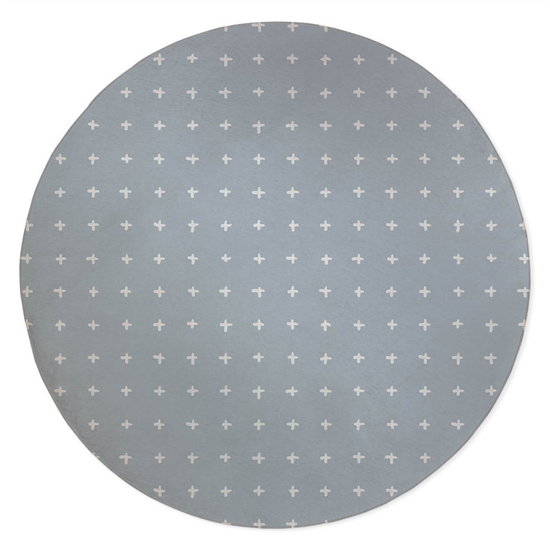Criss Non-Slip Outdoor Rug, Round 5'