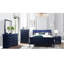 Led - Integrated Blue Full Bed, Bed Style, Panel Head, Solid Wood And , 55.13 In Depth, 82.8 Width, 47.16 Height With Led, Transitional Style Headboard, Rubberwood Material, Wide, Deep, Tall, 73.05