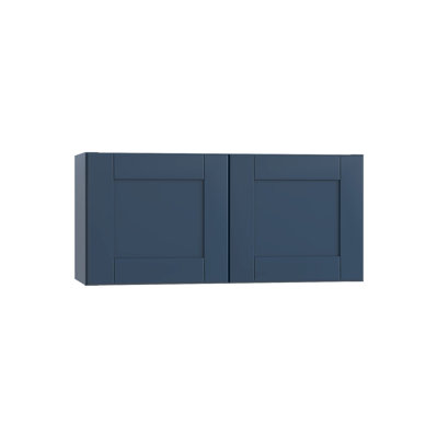 Gallery Now 36 W x 12 D x 12 H Ready-to-Assemble MDF Shaker Standard Wall Cabinet in Navy