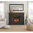 Rimma 48" Farmhouse Electric Fireplace Mantel with 26" Insert, Remote Control, Shiplap Design, Adjustable Flame & Heater-347228251