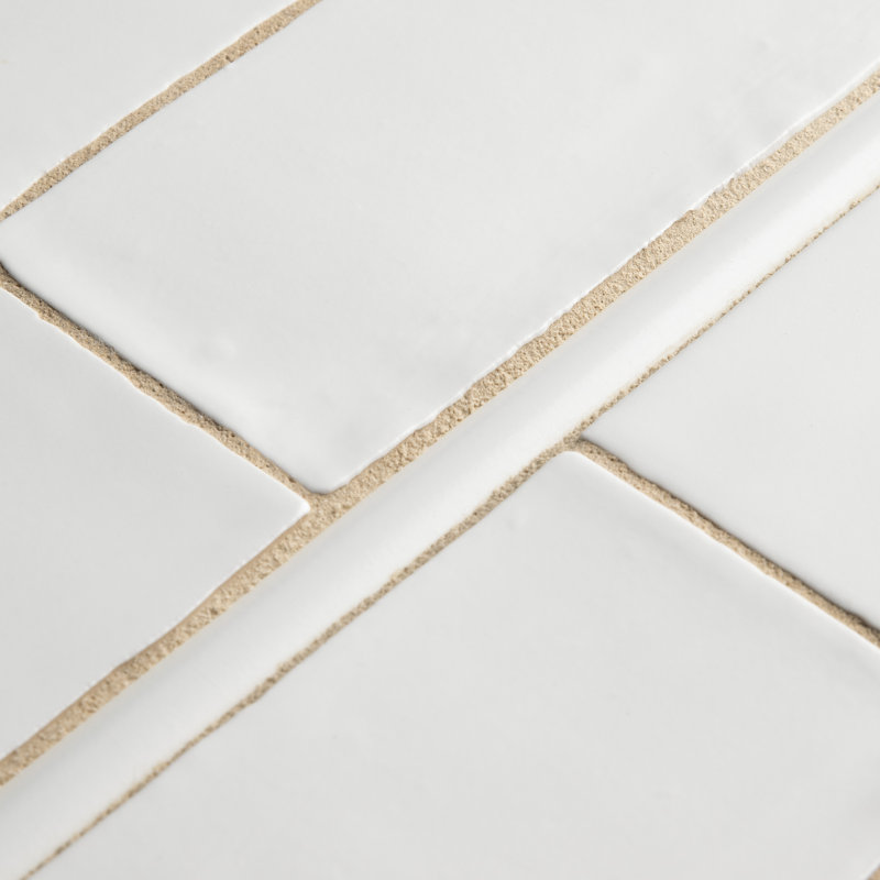 Chester Series 12" x 0.5" Ceramic Bullnose Tile Trim in Bianco