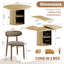 Ensemble de salle à manger 5 pièces avec table de rangement extensible intégrée et 4 chaises-131232166-131232168