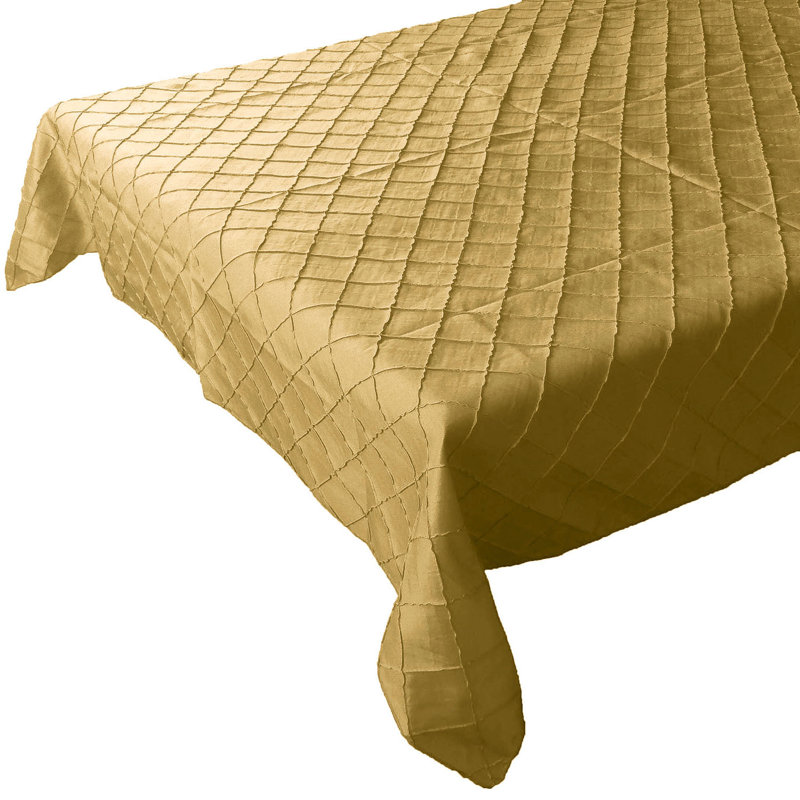 Pintuck Taffeta Tablecloth, 76" x 58", Gold