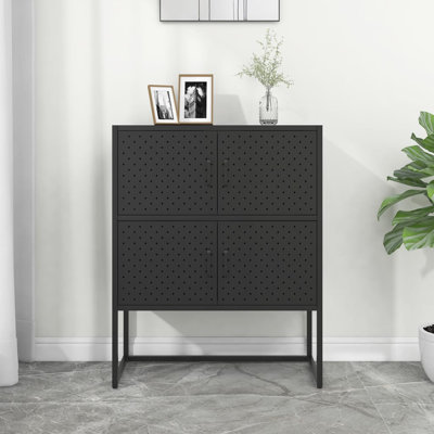 Delani Storage Cabinet Sideboard Cabinet for Entryway Bedroom Office Steel by Latitude Run