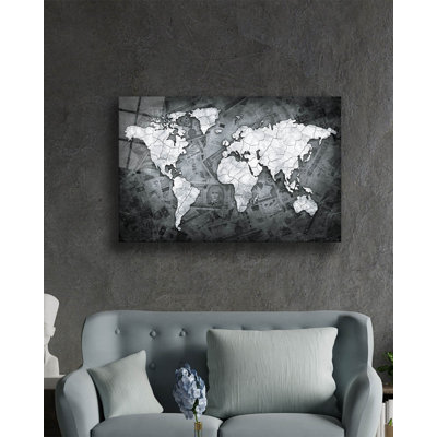 Superbe peinture décorative en verre trempé de 23,6 po x 35,4 po | 100% verre trempé, épaisseur: 0,16 pouce | Parfait pour la décoration intérieure, l'esthétique moderne et l'art mural élégant