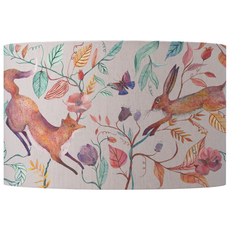 Leaping Into The Fauna Cotton in Multicolour, 29cm H x 50cm W x 50cm D