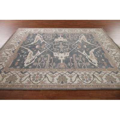 Handmade Gray Oushak Oriental Area Rug 8x10