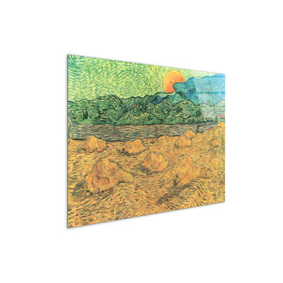 Evening landscape at moonrise by Van Gogh Vincent 57cm H X 76cm W CrystalArt Material Acrylic Glass Effect, Frameless Panel Lightweight Ready to Hang
