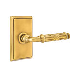 Flat Privacy (Bed & Bath) Door Lever with Rectangle Rosette