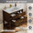 Aastha 31" Walnut Single Sink Bathroom Vanity with Solid Surface Composite Top-61495334