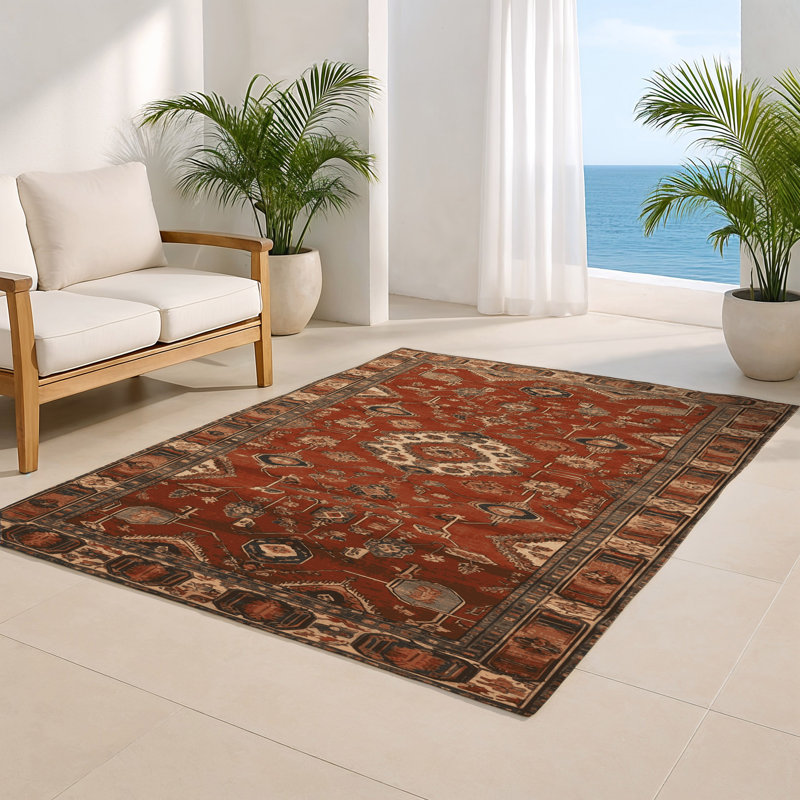 Tapis turc intérieur et extérieur brun, Rectangulaire 3 pi x 5 pi