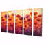 Orange dansant parmi les fleurs sauvages IV - Art mural fleurs sauvages - ensemble d'art mural traditionnel 5 pièces-1908501458