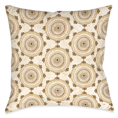 Laural Home Tribal Texture Mini Medallion Outdoor Decorative Pillow In Multi