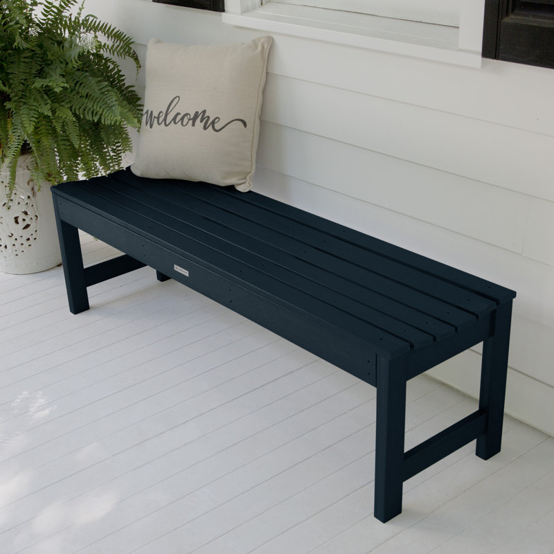 Arbnora Recycled Plastic Picnic Bench, 17.3" H x 56.8" W x 15.8" D, Federal Blue