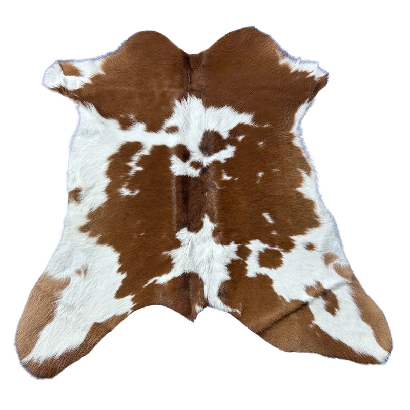 Real Brown And White Calf Skin, 35X30”