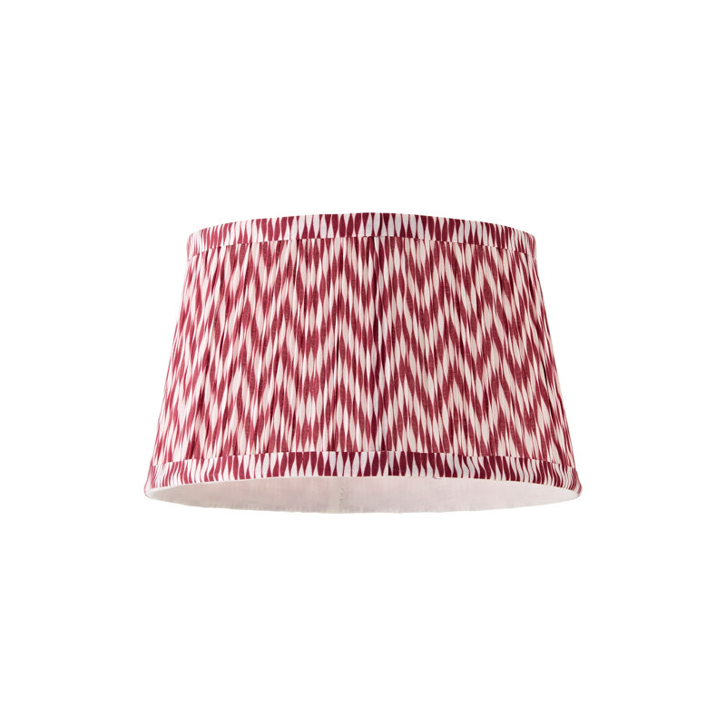 Saffira Pleat Taper Chevron Shade, Small 25cm without Bulb, Pink
