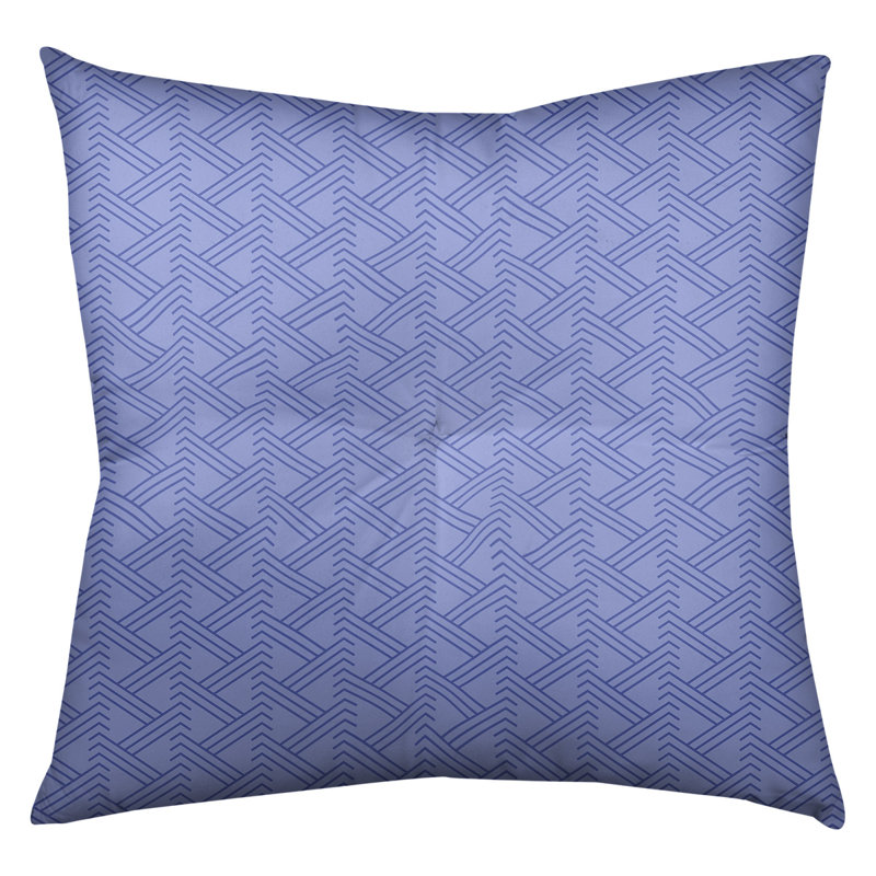 Coussin de sol zig zag classique, 30 po x 30 po, Bleu clair