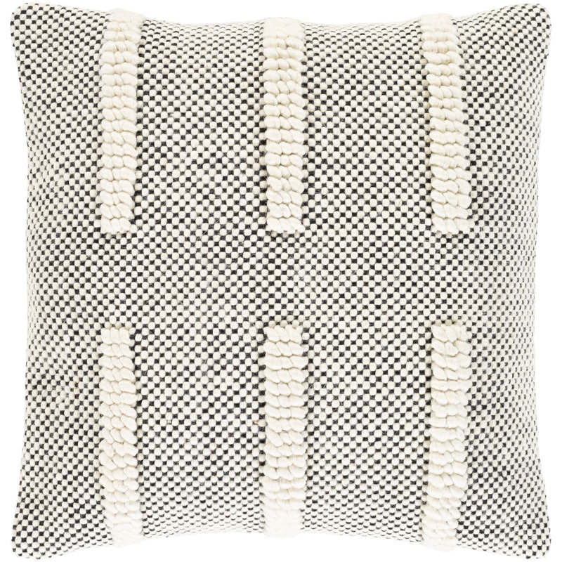 Sefarina Striped Cotton Blend Throw Pillow, 20" H x 20" W, Polyester/Polyfill