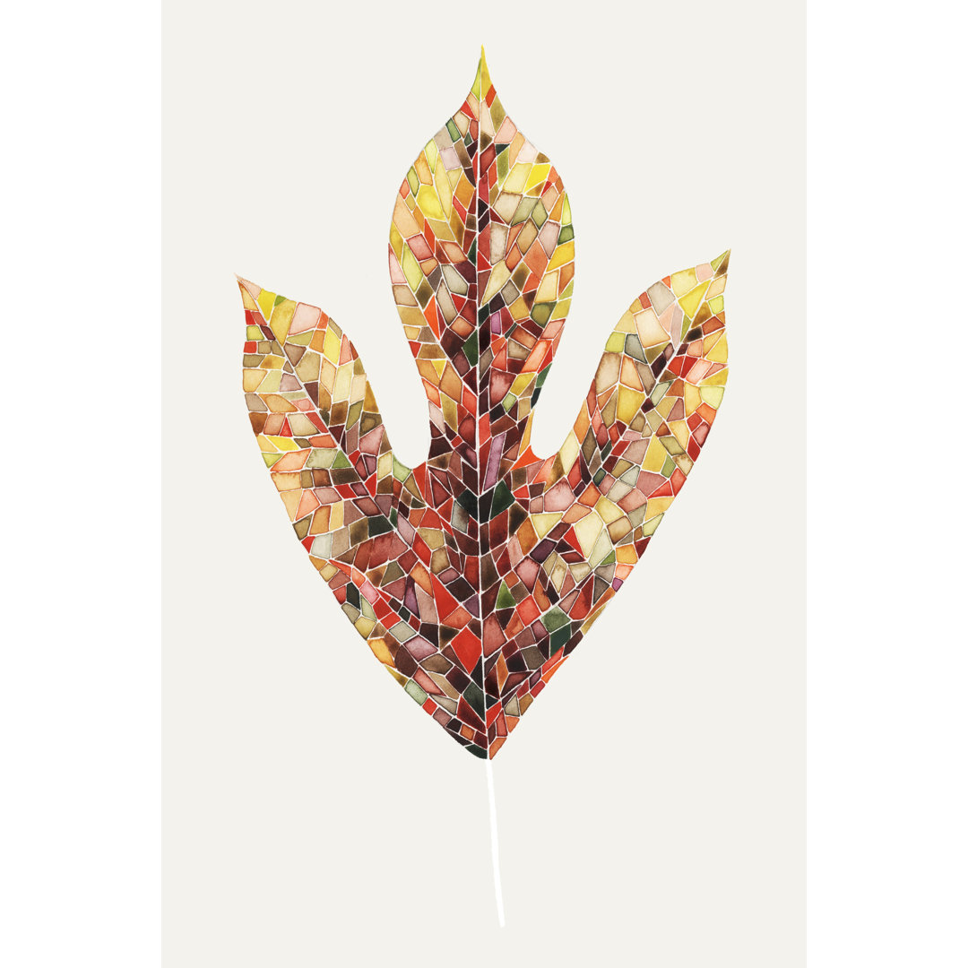 Leinwandbild Fall Mosaic Leaf II von Grace Popp