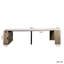 Table de salle à manger extensible moderne multifonctionnelle avec prise de courant, table extensible peu encombrante avec rangement pour les fêtes, les mariages, les réunions et les célébrations