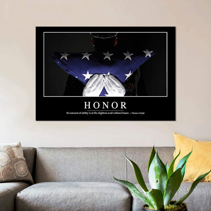 «Honor» par Stocktrek Images - reproduction d'art sur toile tendue, H 26 po x l 40 po x P 1,5 po, Toile tendue, Pas de tapis