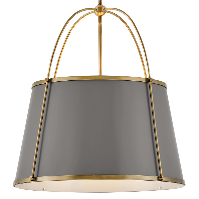 Moxie 4-Light Chandelier, Lacquered Dark Brass