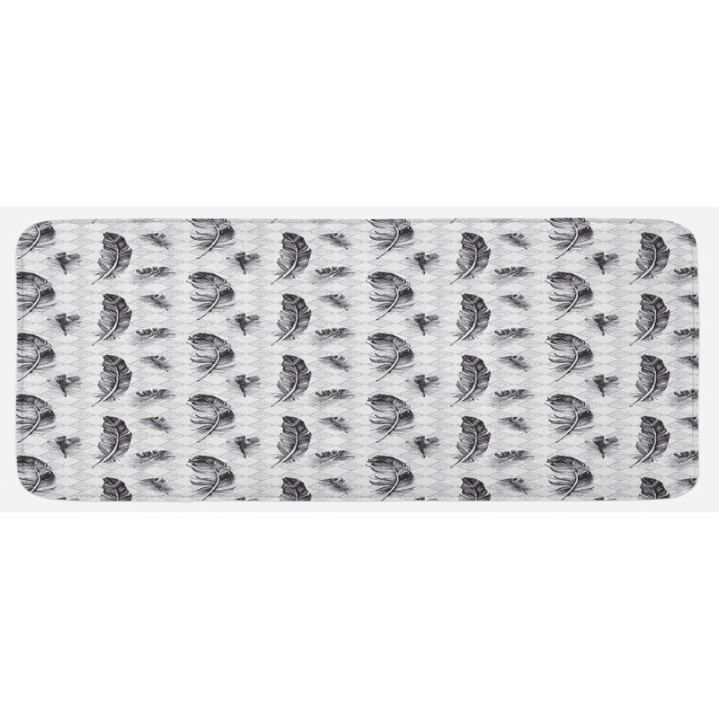 Tapis de cuisine grunge sur fond carré géométrique
