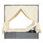 U_STYLE Chaise longue d'extérieur réglable en rotin avec auvent beige