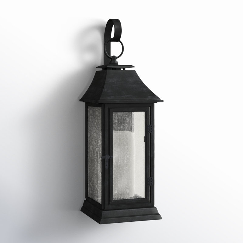 Shepherd Large Lantern from , Dark Weathered Zinc, 25.63" H x 8.5" W x 9.63" D