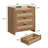 Ashvir Rattan 3-Drawer Nightstand With Built-In Outlets-436760588