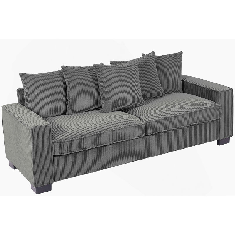 Canapé confortable avec coussins moelleux et dossier élégant pour le salon, Gris