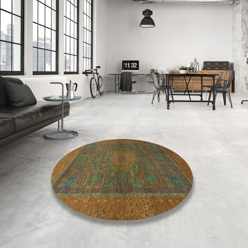 Tapis abstrait moderne 1329, Rond 3 pi