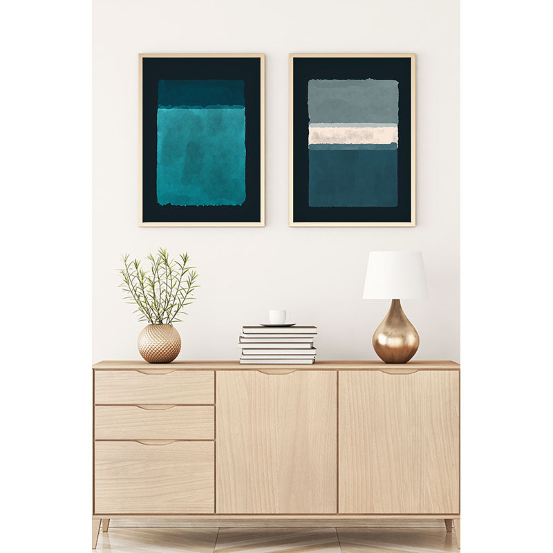 Élégantes peintures décoratives en panneau de fibres à densité moyenne (2 pièces), 19,7 po x 27,6 po chacune | 100% panneau de fibres à densité moyenne avec une épaisseur de 0,12 pouce, cadre 100% en bois massif avec une épaisseur de 1,0 pouce | Élégant art mural pour la décoration intérieure, parfait pour le salon et la chambre à coucher