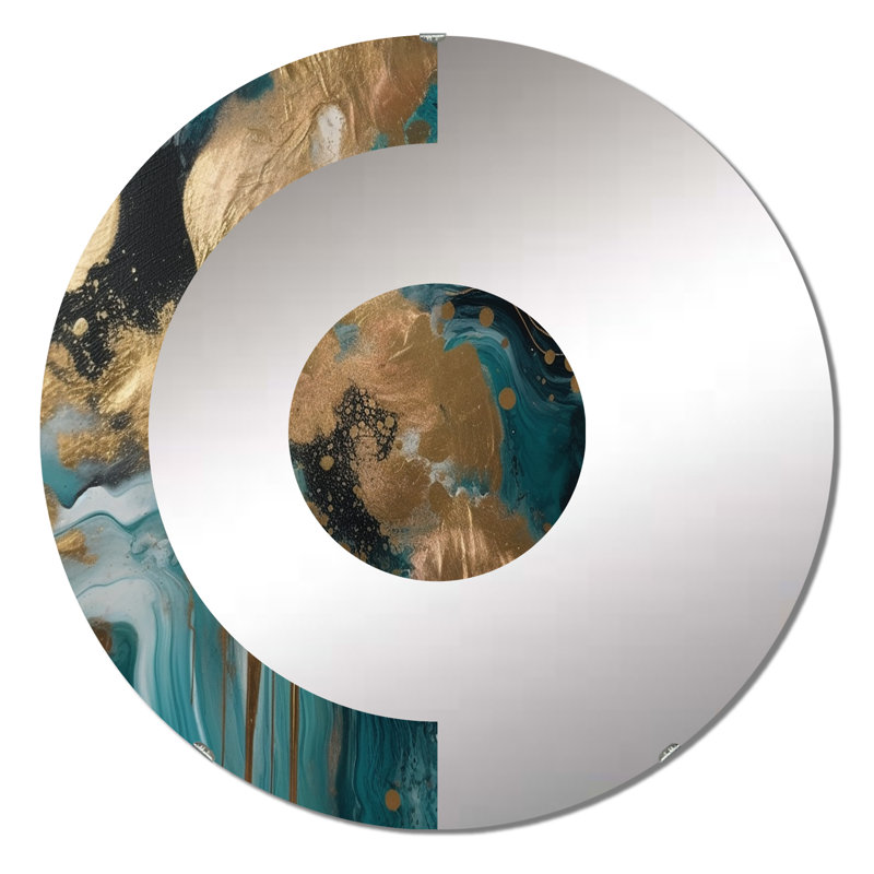 Giani - Half Circle Wall Mirror, 23.6" x 23.6"