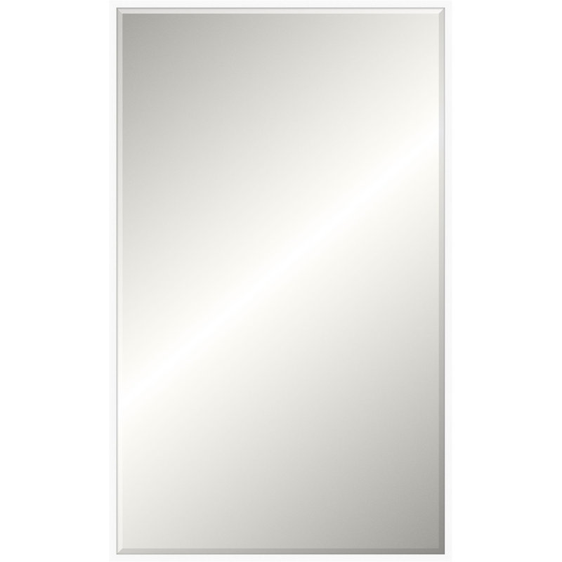 Davenport Solid Wood Mirror, 71.75" x 43.75", Matte White, Rectangle