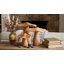 Sculpture en bois de teck fabriquée à la main pour décorations d'intérieur - Figurine objets décoratifs pour le salon - ensemble de 3, 8, 7, 5 po, brun